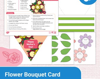Flower Bouquet Card Mother's Day Craft Activity