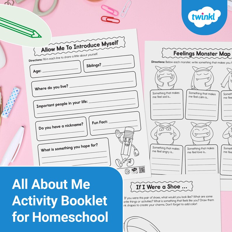 All About Me Activity Booklet for Homeschool - Etsy