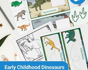 Early Childhood Dinosaurs Busy Bag Activity Pack