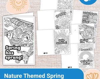 Nature-Themed Spring Mindfulness Greeting Cards