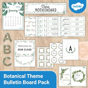 Botanical Theme Bulletin Board Pack