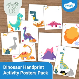 Dinosaur Handprint Activity Posters Pack