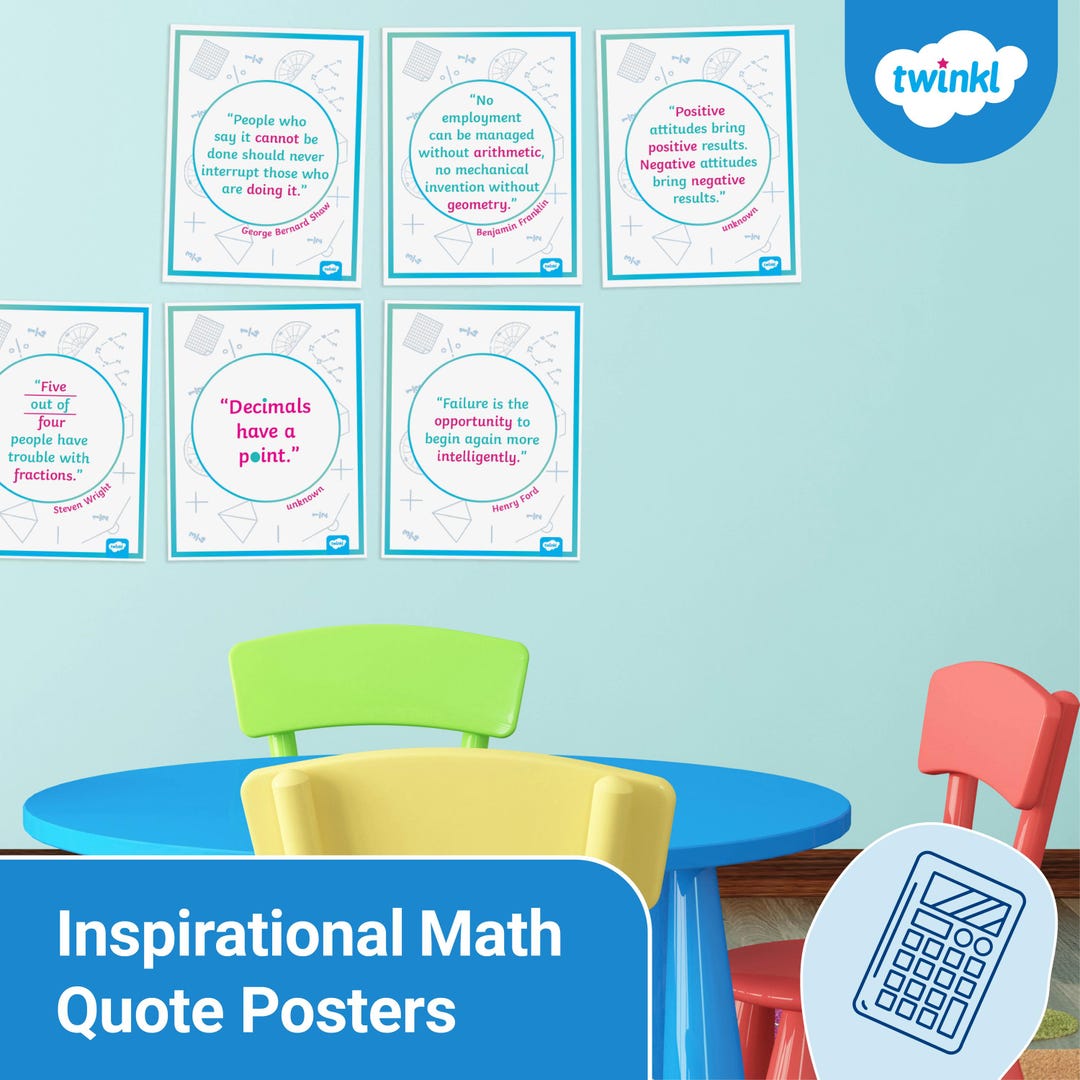 Inspirational Math Quote Posters - Etsy