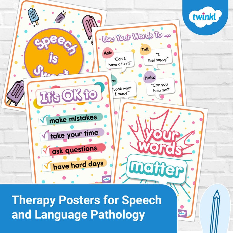 Therapy Posters for Speech and Language Pathology - Etsy