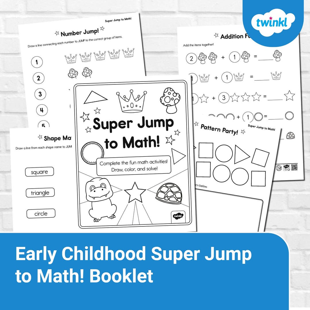 Super Jump to Math Booklet – Printable Math Practice for Kids - Early ...