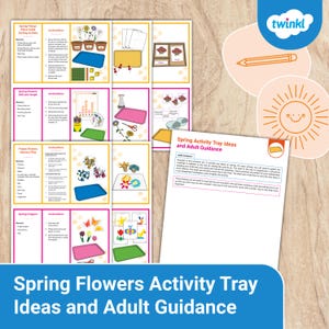 Spring Flowers Worksheet Tray Ideas and Adult Guidance