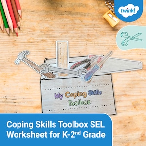 Coping Skills Toolbox SEL Activity | Therapy Worksheet & Counseling Tool