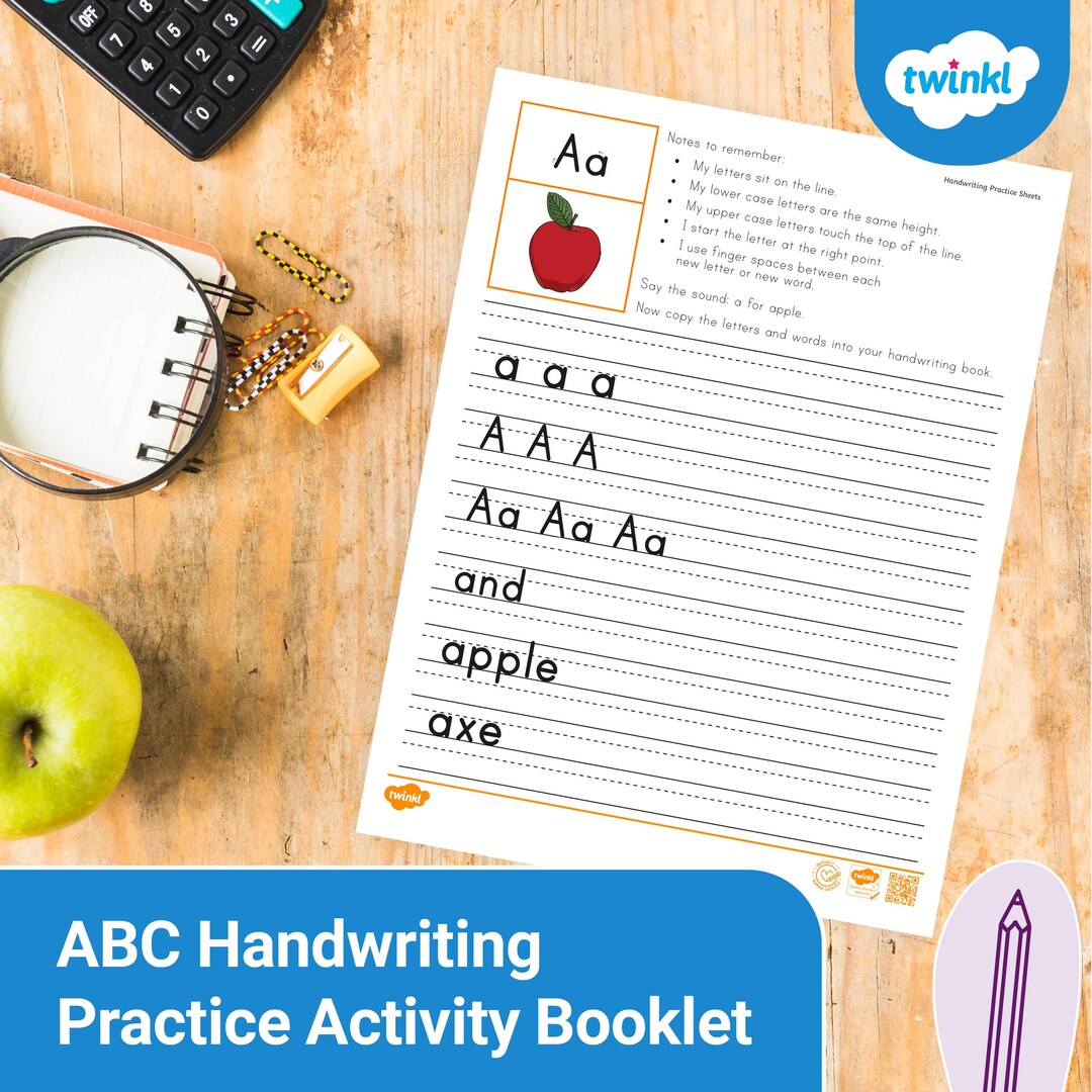 ABC Handwriting Practice Activity Booklet - Etsy