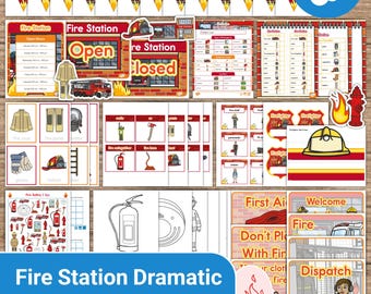 Fire Station Dramatic Play Activity Pack
