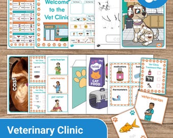 Paquete de juego dramático de la clínica veterinaria