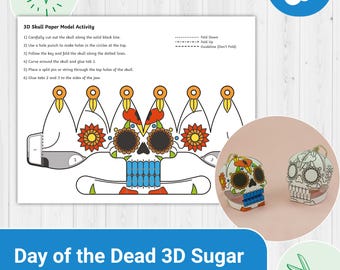 Day of the Dead 3D Sugar Skull Paper Craft