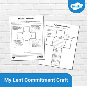 My Lent Commitment Craft – Printable Faith & Reflection Activity for Kids