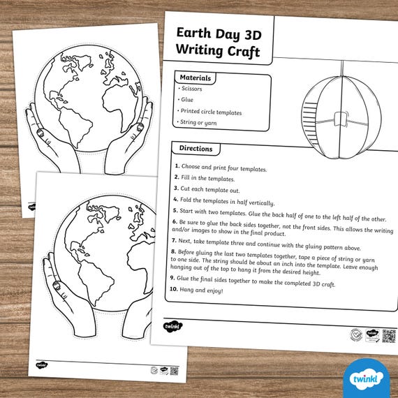 Earth Writing Template