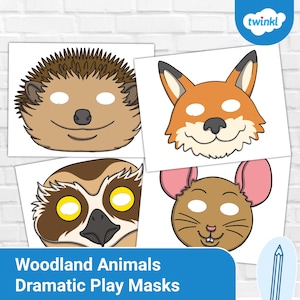 Woodland Animals Dramatic Play Masks | Nature role-play