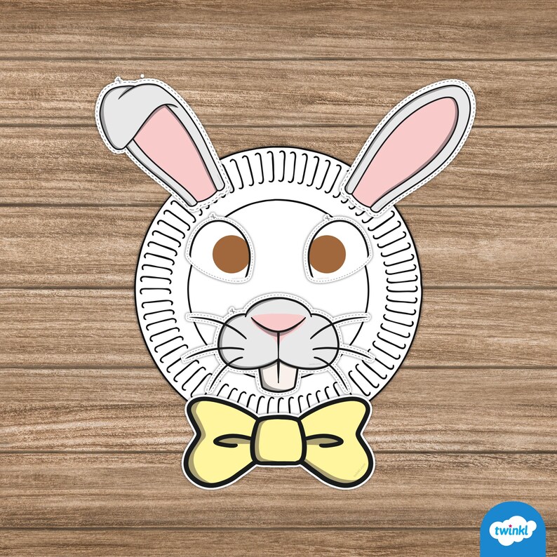 Easter Bunny Paper Plate Craft - Etsy
