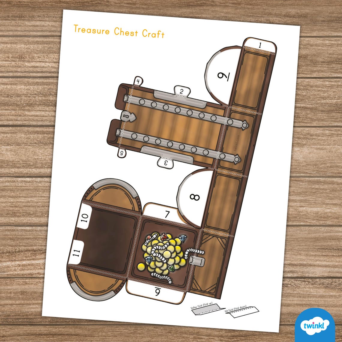 Treasure Chest Paper Craft – Printable Classroom Activity for Kids - Etsy