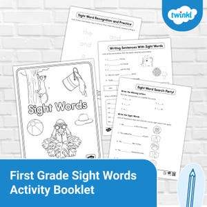 Sight Words Activity Booklet | Learn to read activity for First Grade