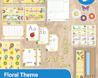 Floral Theme Classroom Decor Pack