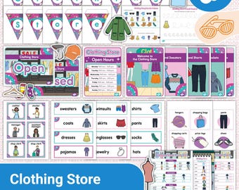 Paquete de juego dramático de la tienda de ropa