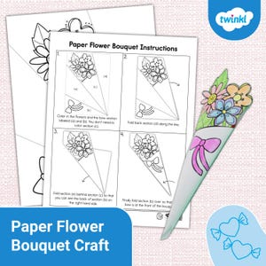 Papierblumenstrauß-Handwerk