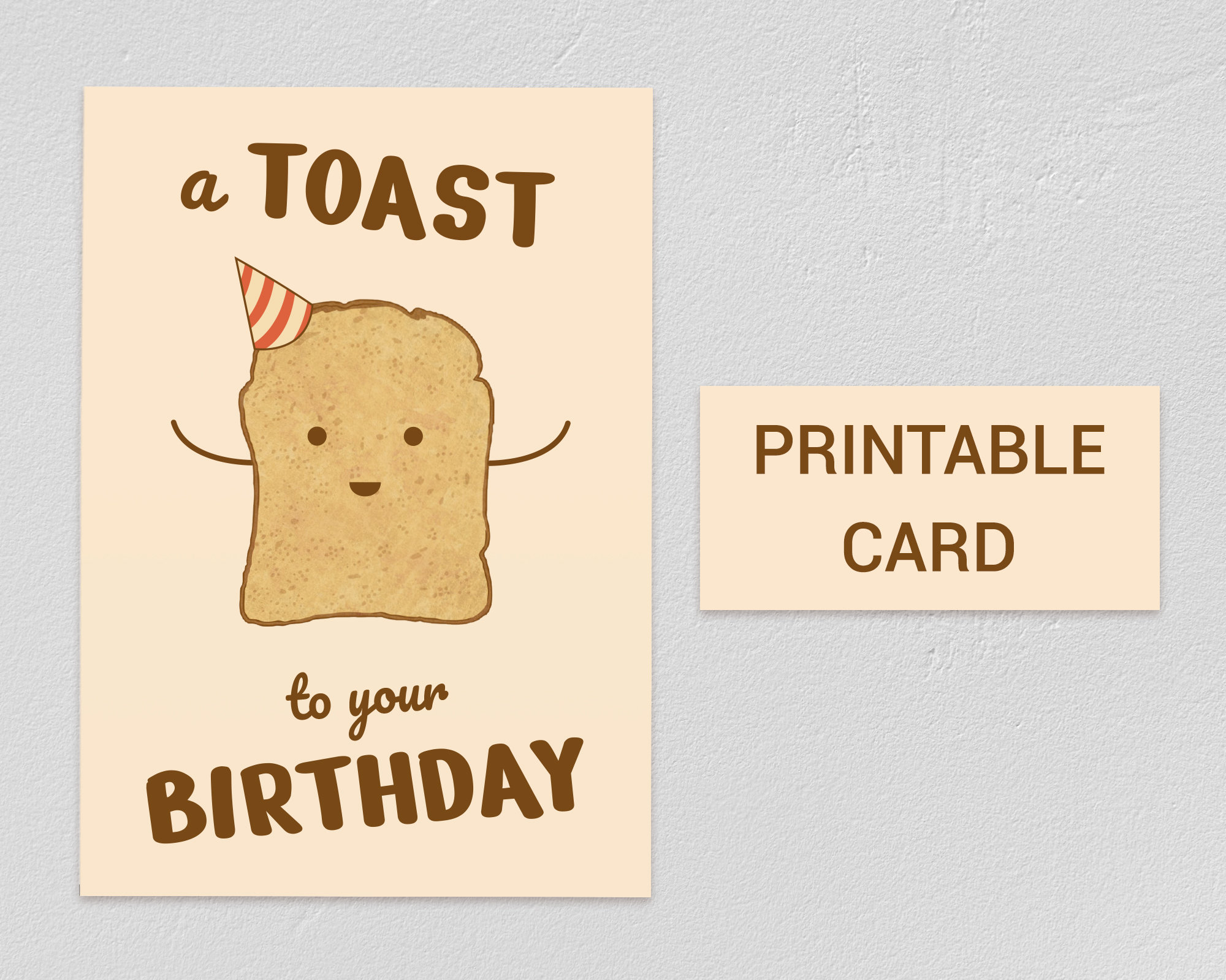 A Toast to Your Birthday Printable Card | Funny Pun Printable Birthday ...