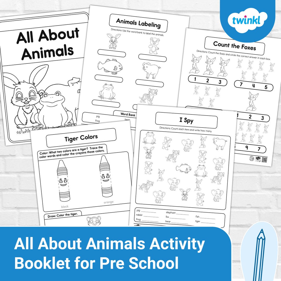 All About Animals Activity Booklet - Etsy