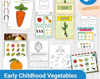 Early Childhood Vegetables Activity Pack