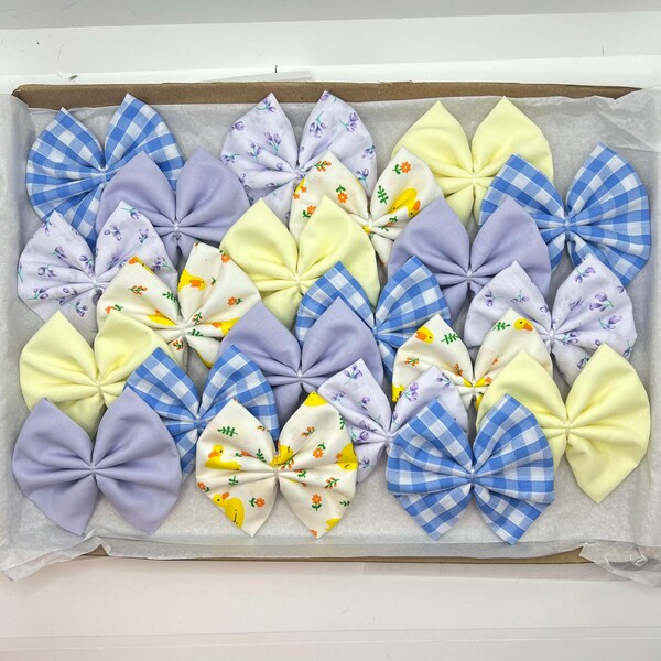 Spring Bow Ties For Dogs | Perfect for Groomers | Available in 25, 50, 75, 100 | Spring Themed Bow Ties