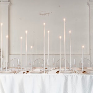 XXL Wedding Tall Candles | WHITE - 100cm (Single), 90cm (Single), 76cm (Pair), 60cm (Pair), 46cm (Pair), 35cm (Pair) & 25cm (Pair)