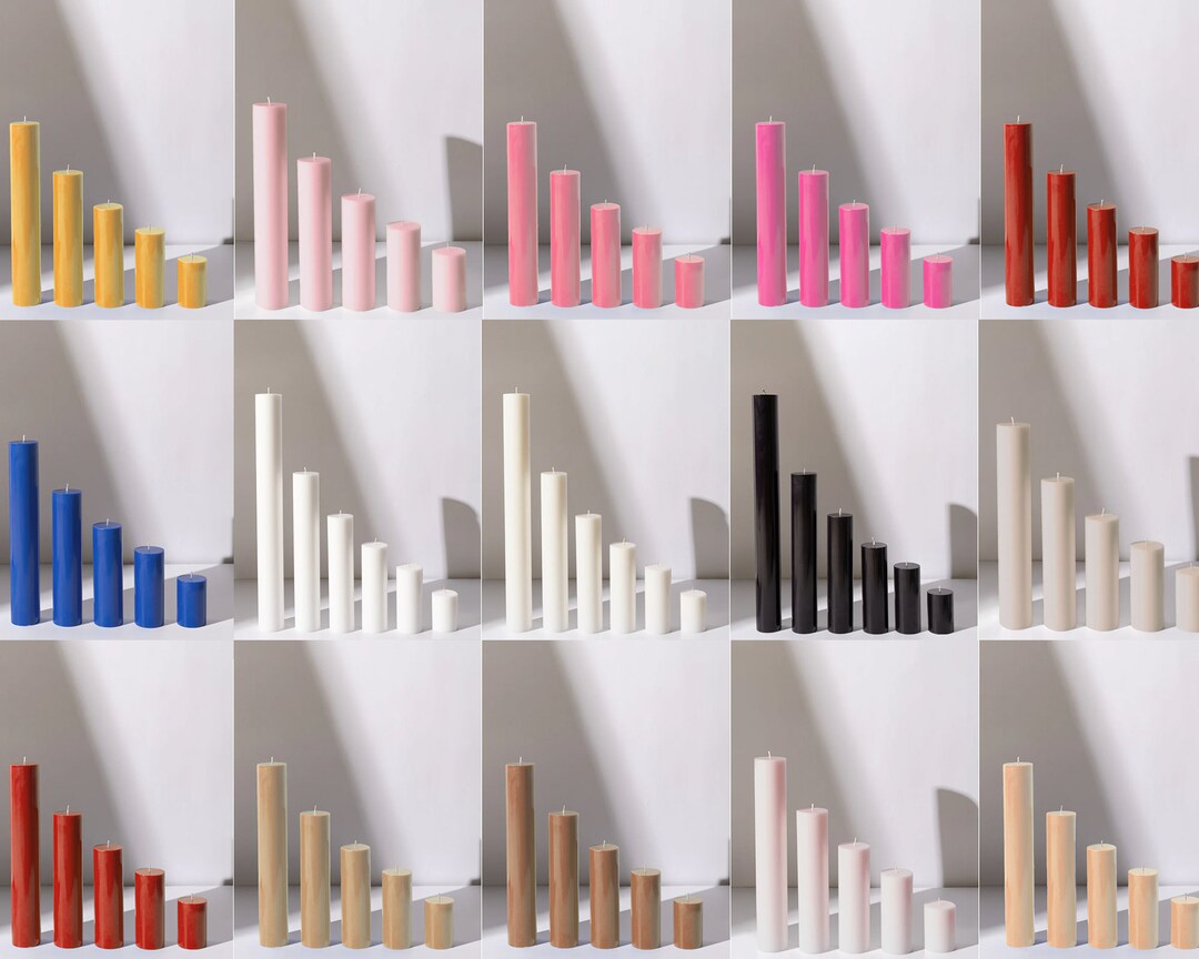 XXL Pillar Candles 14 Colours Etsy Australia
