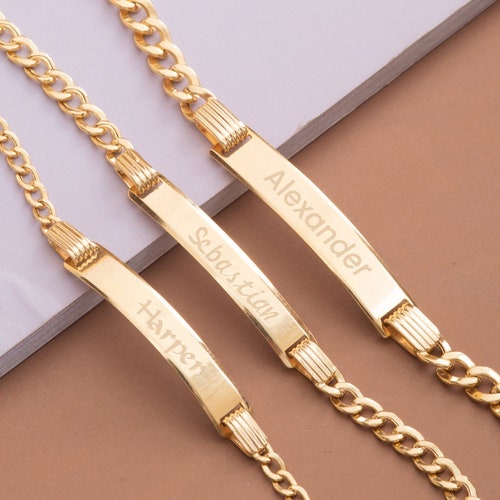 14K Real Gold Baby Bracelet Adjustable Toddler Child Bracelet Etsy