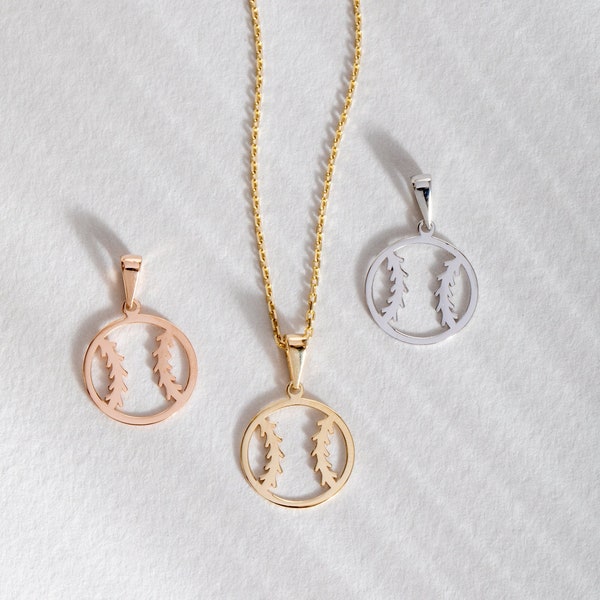 Gold Softball Necklace Etsy