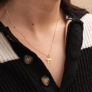 Colar Chai de ouro maciço em ouro 14K e 18K - Pingente de símbolo hebraico, joia judaica, presente de Bar/Bat Mitzvah, colar religioso para ela/ele
