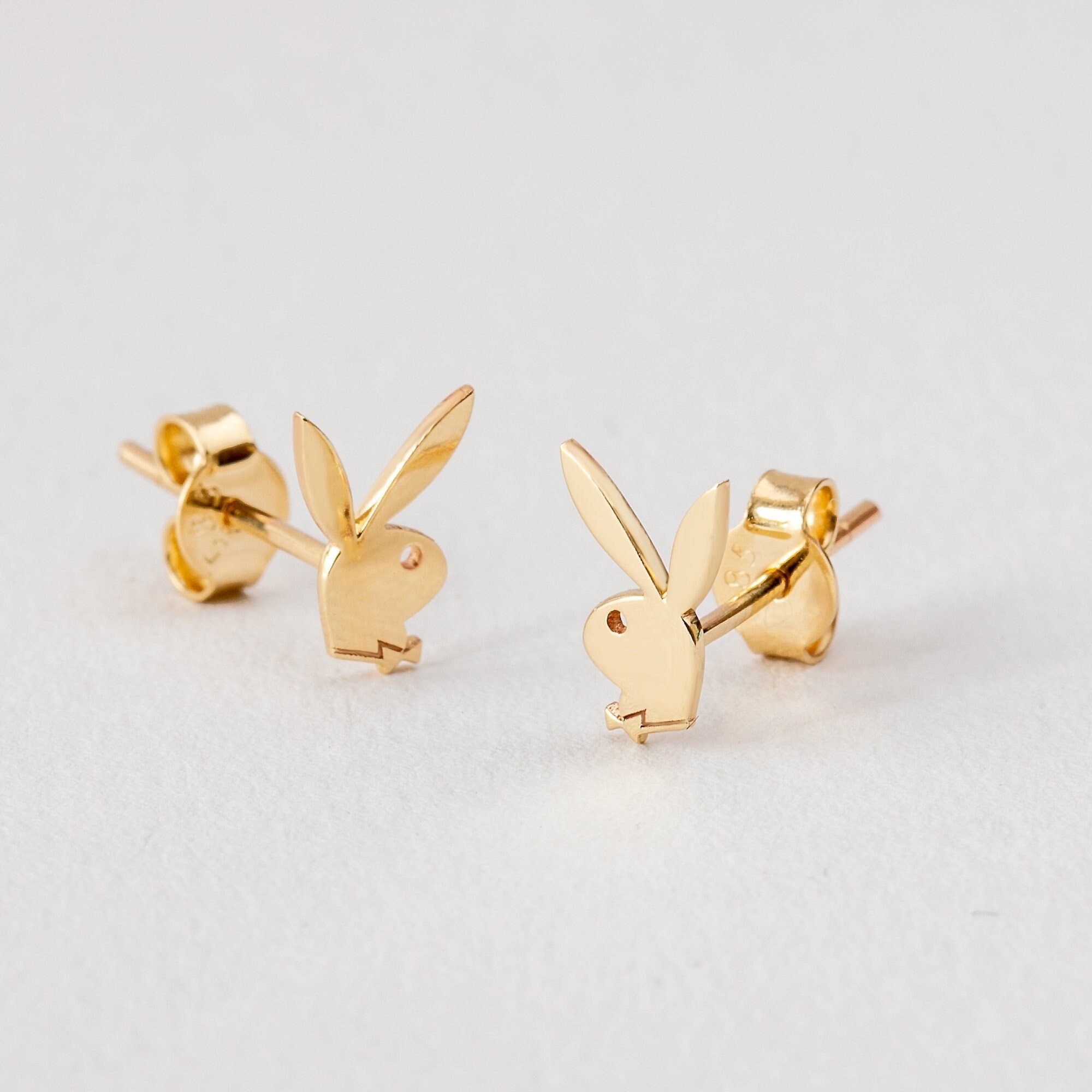 PLAY BOY ピアス ゴールド。 Gold Playboy Earrings - Etsy