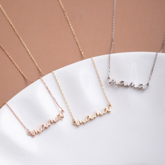 Real gold 2024 mama necklace