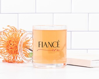 Taza de cristal "Fiance Era" - Regalo para despedida de soltera (283 ml)