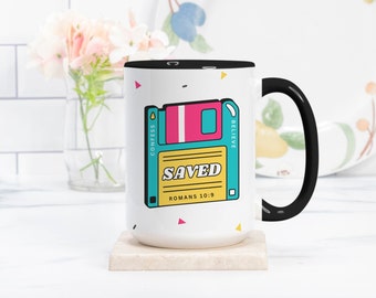 Taza Retro Guardada Deluxe 15 oz. (Negro + Blanco)