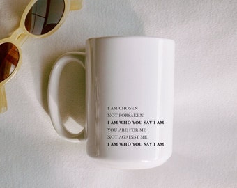 Taza "Soy Elegido": Regalo Cristiano, Confirmación y Bautismo, Cerámica de 433 ml