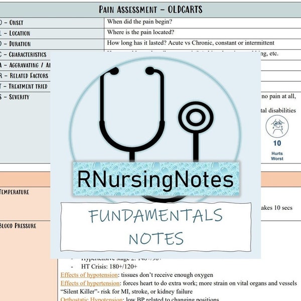 Nursing Fundamental Notes - 20 PAGES