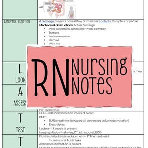Paquete de notas de enfermería gastrointestinal y hepática