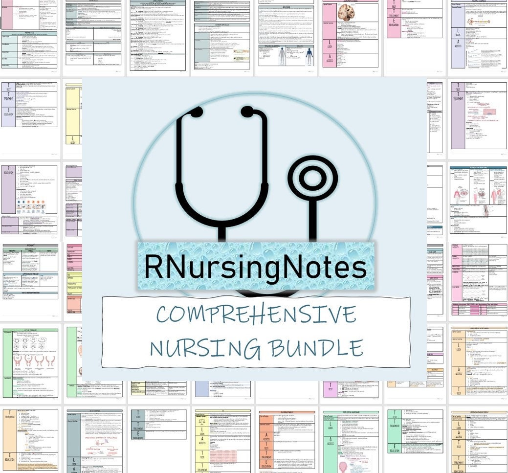 Comprehensive Nursing School Notes - Etsy