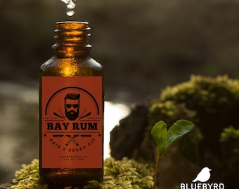 Bay Rum Scented Beard Oil: Natural Hair & Beard Conditioner