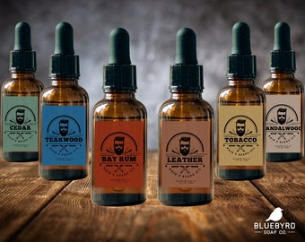 Scented Beard Oil Set: Natural Grooming Kit, Variety 6-Pack
