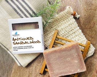 ANTIQUED SANDALWOOD BEST Mens Soap Bar | Handmade Natural Man Soap, Soap for Men, Men Scented Sasquatch Soap, Masculine Scented Soap for Men