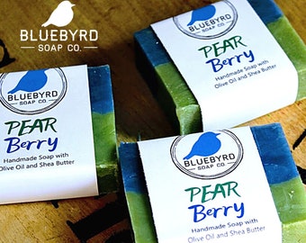 PEAR BERRY Soap Bar- Fun Colorful Natural Scented Soap Bars For Kids, Children, & Teens | Fruity Soap Bars | Vegan Soap | Natural Soap