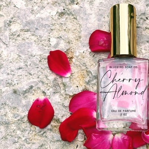 CHERRY ALMOND Perfume Oil / Cherry Almond Perfume Spray | Handmade Perfumes | Pick Scent- Women's Custom Scented Perfume | Gifts for Her