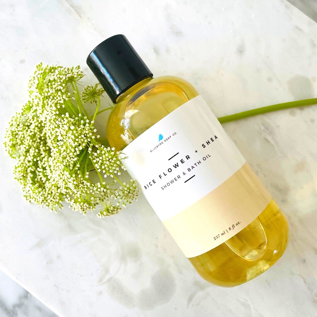 Rice Flower Shea Shower Oil Oil for Shower Bath Oil Etsy