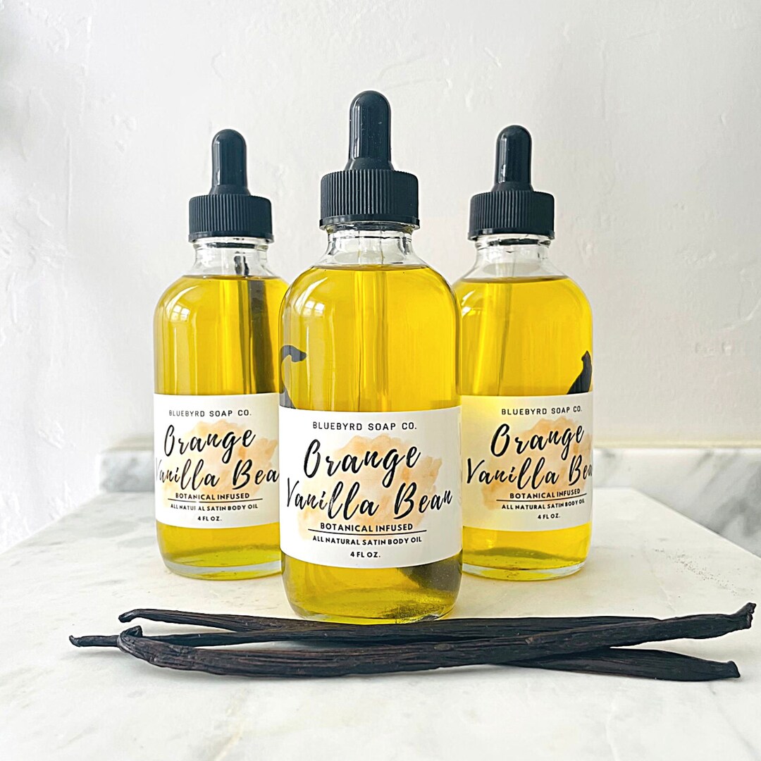 Orange Vanilla Body Oil All Natural Body Oil Antiaging Vanilla Bean