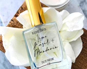 Lime Basil Mandarin Perfume Spray: Handmade Unisex Fragrance