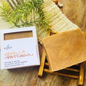 VANILLA PATCHOULI SOAP | Handmade Organic Bar Soaps, Vegan Soap, Vanilla Soap, Cold Process Bar Soap, Natural Soap, Spa Gift